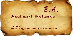 Bugyinszki Adelgunda névjegykártya